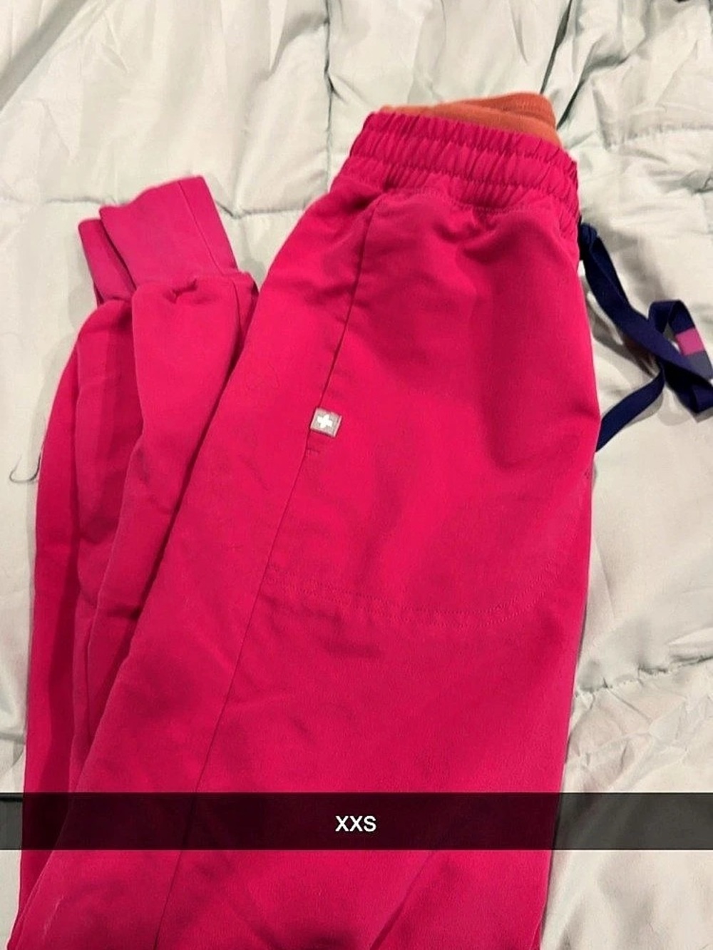 FIGS Zamora Jogger Scrub Pants Pink Baby XXS